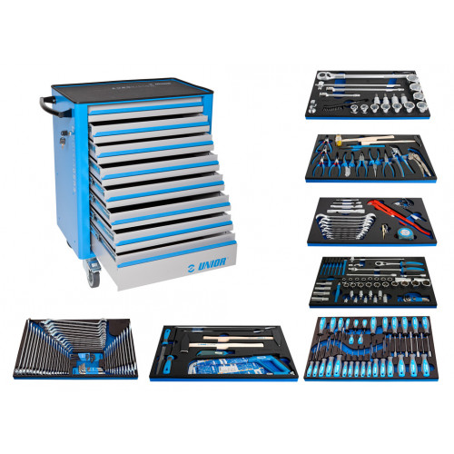 Sada náradia pre servis poľnohospodárskych strojov s vozíkom Eurovision