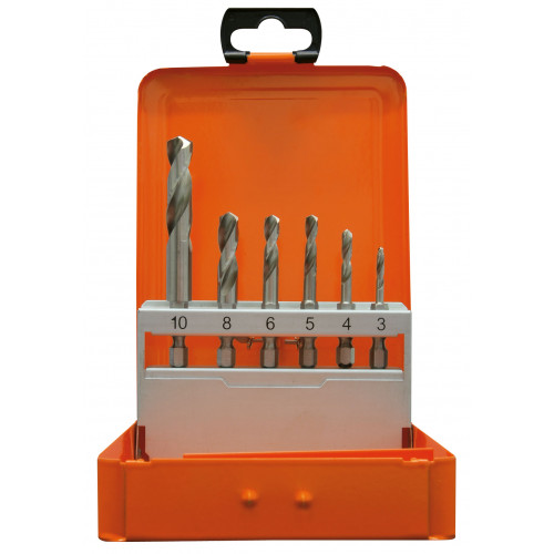 6 - dielna sada bit ( 6,35 mm ) vrtákov HSS G