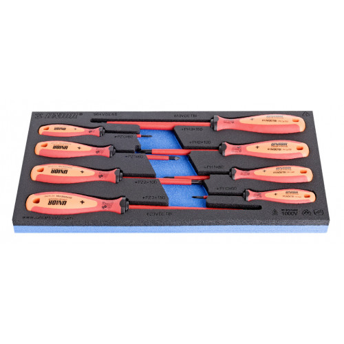 Sada izolovaných krížových skrutkovačov VDETBI v SOS zásobníku