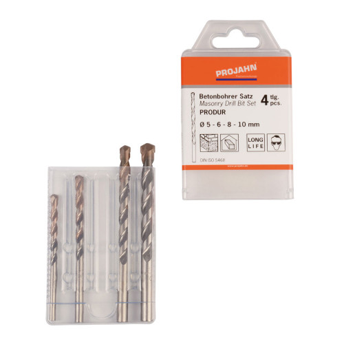 4 - dielna sada PRODUR vrtákov v kazete