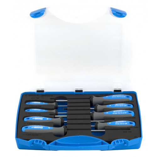Sada plochých a krížových skrutkovačov TBI v plastovom boxe