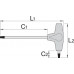 IMBUS skrutkovač s guličkovým koncom - T - rukoväťou