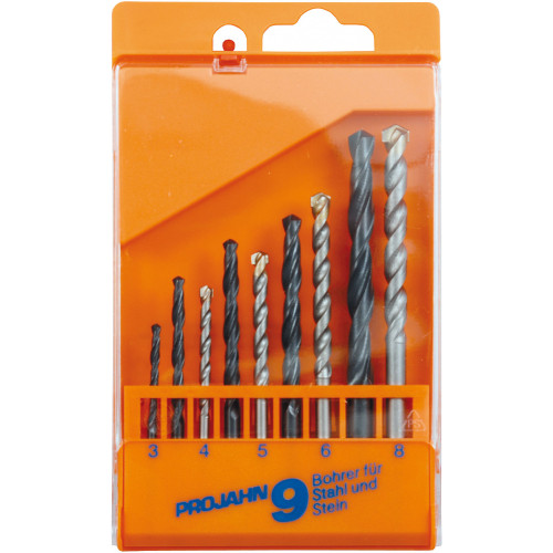 9 - dielna kombinovaná sada vrtákov oceľ / kameň