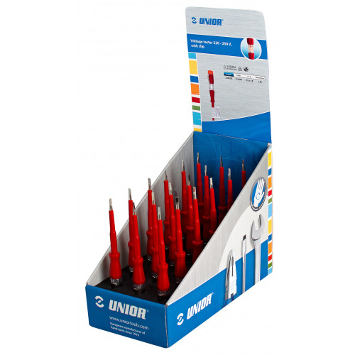 Sada skúšačiek napätia v papierovom stojane