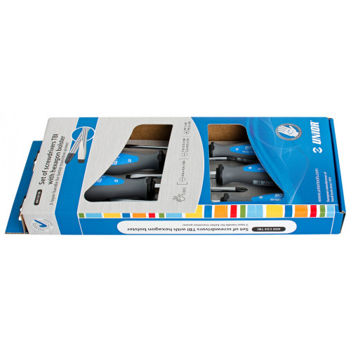 Sada plochých a krížových skrutkovačov TBI v kartóne