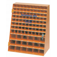 Plechová skriňa na 970 ks vrtákov