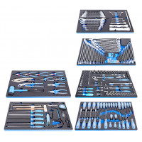 Sada šiestich SOS zásobníkov s náradím