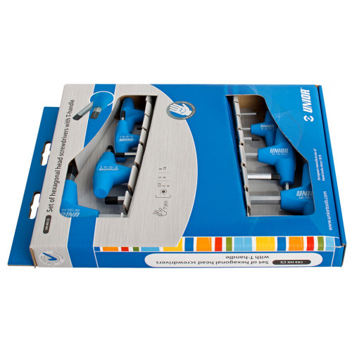 Sada IMBUS skrutkovačov s T - rukoväťou v kartóne