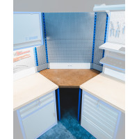 Rohový modulárny pracovný stôl