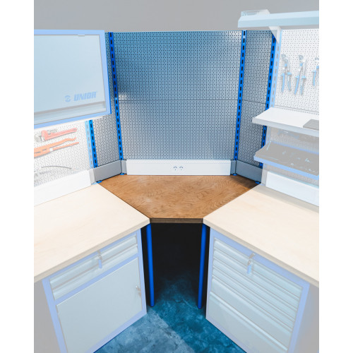 Rohový modulárny pracovný stôl