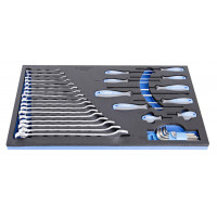 Sada kľúčov a šrobovákov v SOS zásobníku