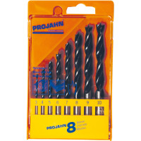 8 - dielna sada špiráľových vrtákov do dreva