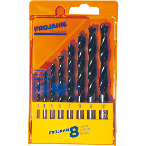 8 - dielna sada špiráľových vrtákov do dreva