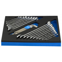 Sada kombinovaných a imbusových kľúčov, dlhých v SOS zásobníku