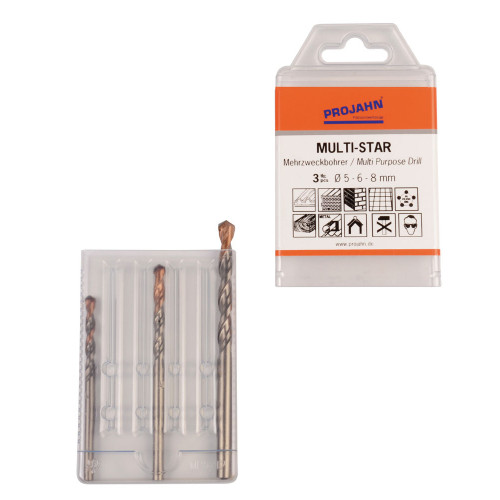 3 - dielna sada MULTI - STAR vrtákov