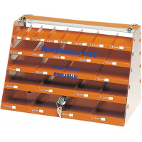 Plechová skriňa na 220 ks vrtákov