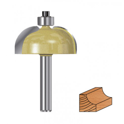 Poloblúková fréza s ložiskom