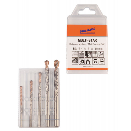 5 - dielna sada MULTI - STAR vrtákov